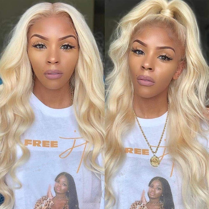 ALIGLOSSY 613 Blonde 180% Density Body Wave 13x4 13x6 Lace Front Wig
