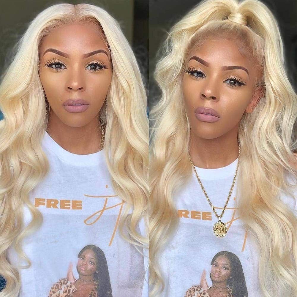 ALIGLOSSY 613 Blonde 13 * 4 13 * 6 Lace Front Wig 13 by 4 13 by 6 Body Wave Virgin Human Hair Wigs