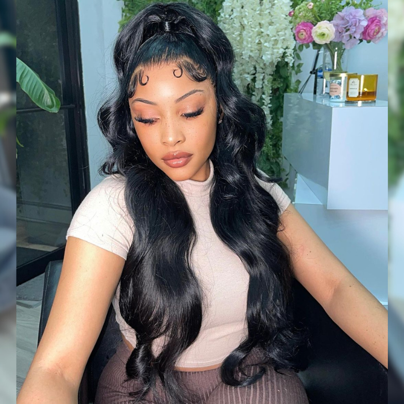 ALIGLOSSY Pre-Everything Pre Cut Pre Plucked Pre Bleached Glueless Lace Front Wigs
