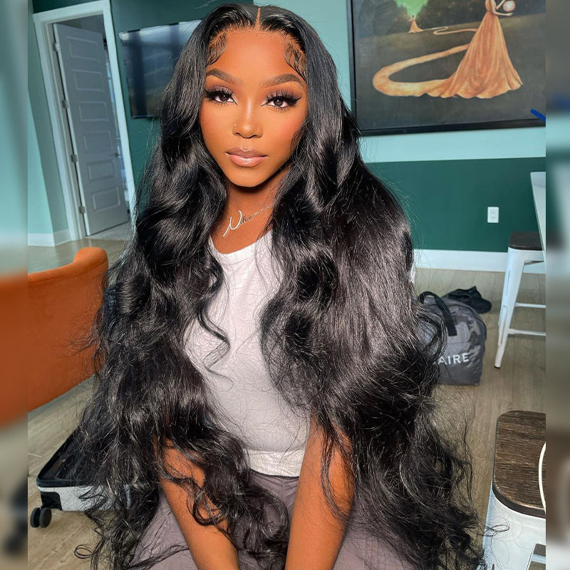 30 32 34 Inch 13x4 Looose Deep Wave Lace Front Human Hair Wig HD