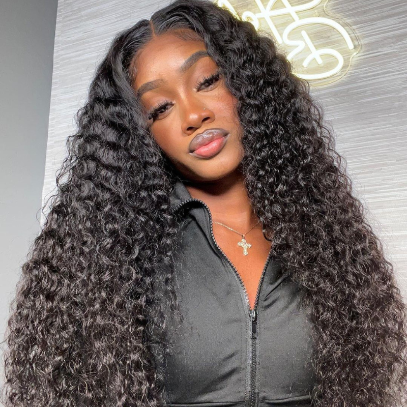 ALIGLOSSY 13 by 4 13 by 6 Transparent Lace Front Wig 13 * 4 13 * 6 Deep Wave Human Hair Wigs