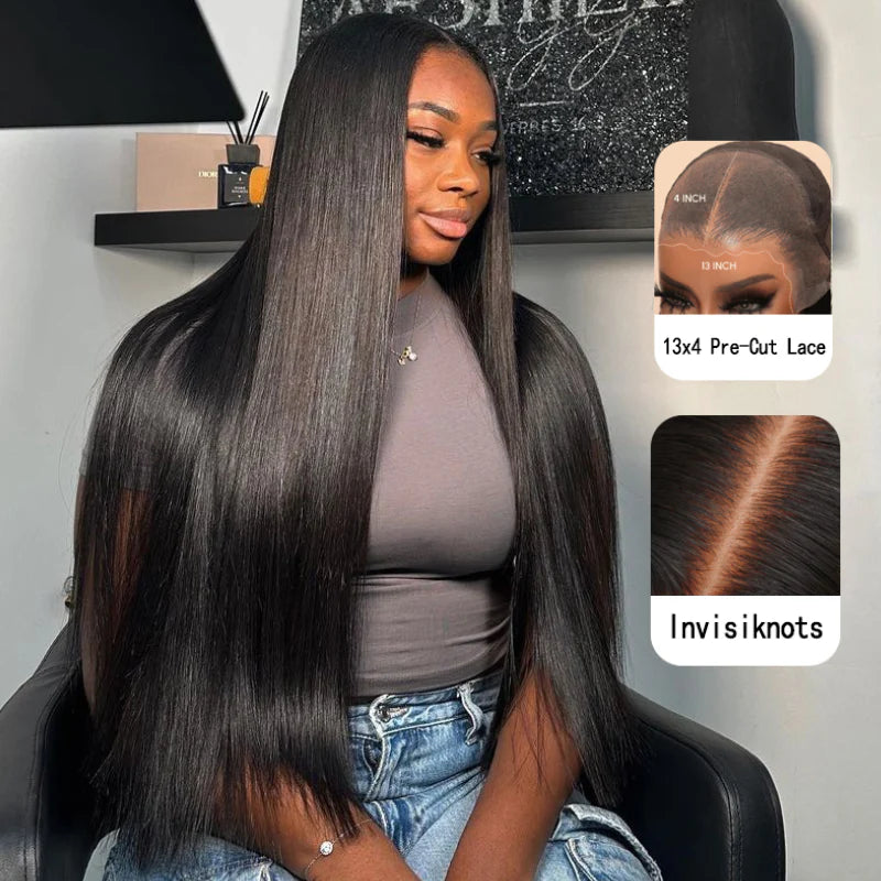 ALIGLOSSY 250 Density Pre-Everything 13x4 Lace Front Wear Go Glueless Loose Deep Wave Human Hair Wigs