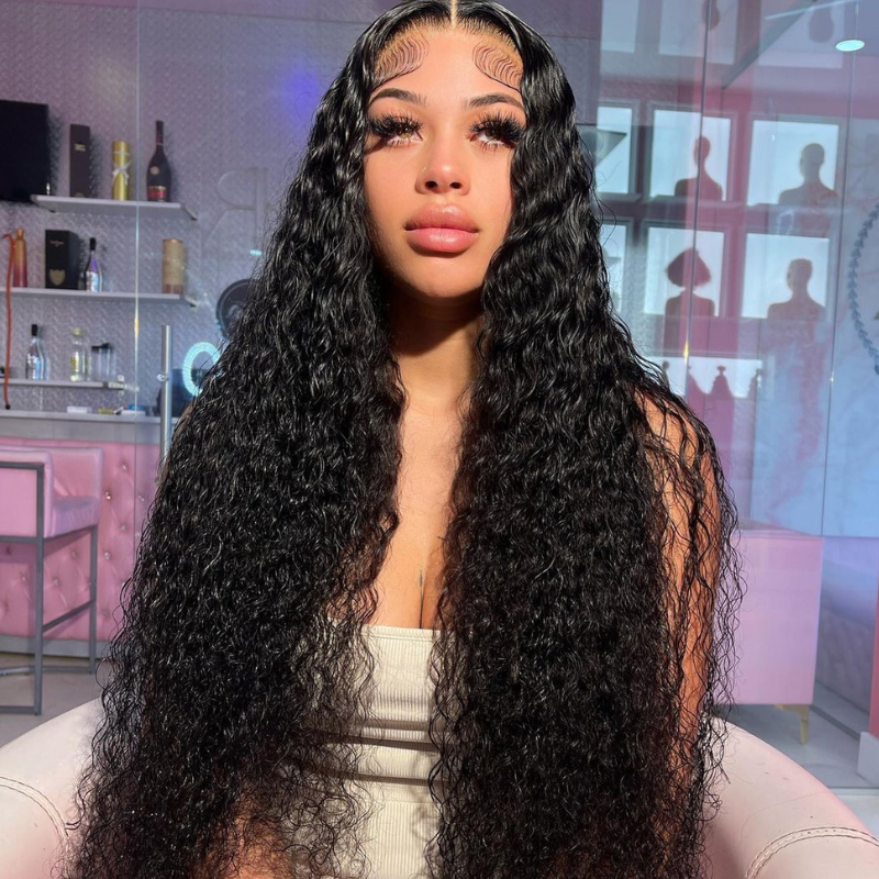 ALIGLOSSY 13 by 4 13 by 6 Lace Frontal Wig 13 * 4 13 * 6 Water Wave Human Hair Wigs