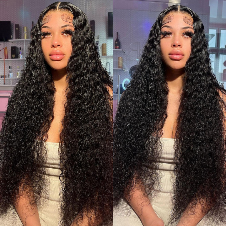 ALIGLOSSY 13 by 4 13 by 6 Lace Frontal Wig 13 * 4 13 * 6 Water Wave Human Hair Wigs