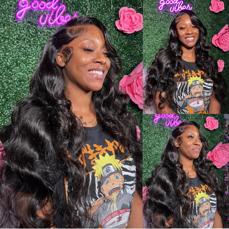 200% 250% Density 13x4 HD Transparent Lace Front Body Wave Hair