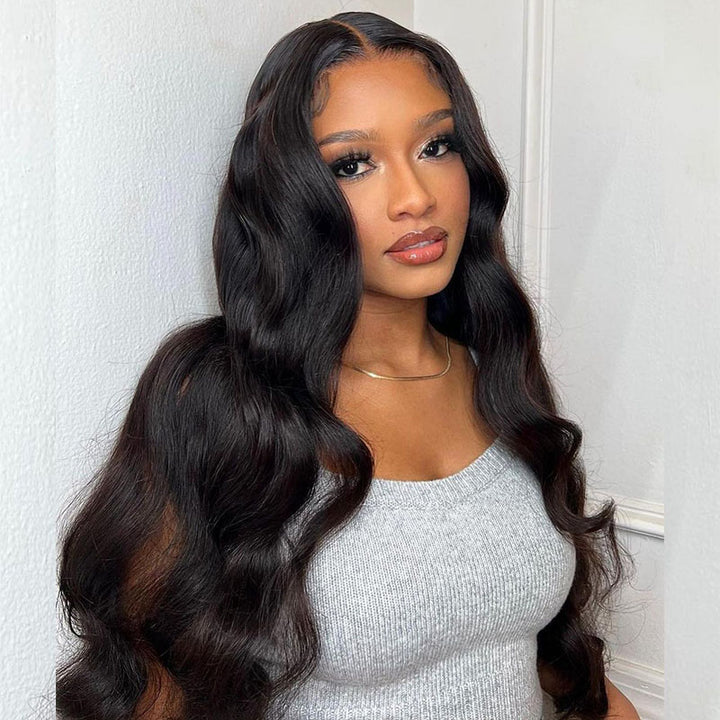ALIGLOSSY 13X4 HD Transparent Lace Frontal Wig 16-32 inch Body Wave Lace Front Wig Human Hair Lace Frontal Wigs For Women Pre Plucked With Baby Hair