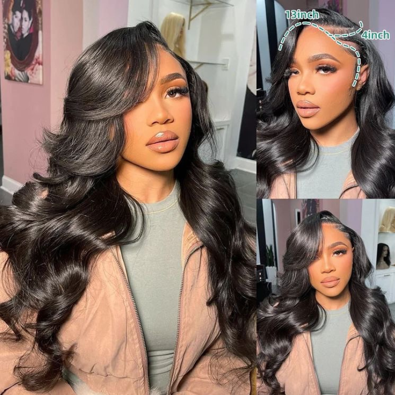 Aliglossy 13 by 4 13 by 6 HD Lace Frontal Body Wave Wig 13 * 4 13 * 6 Human Hair Wigs