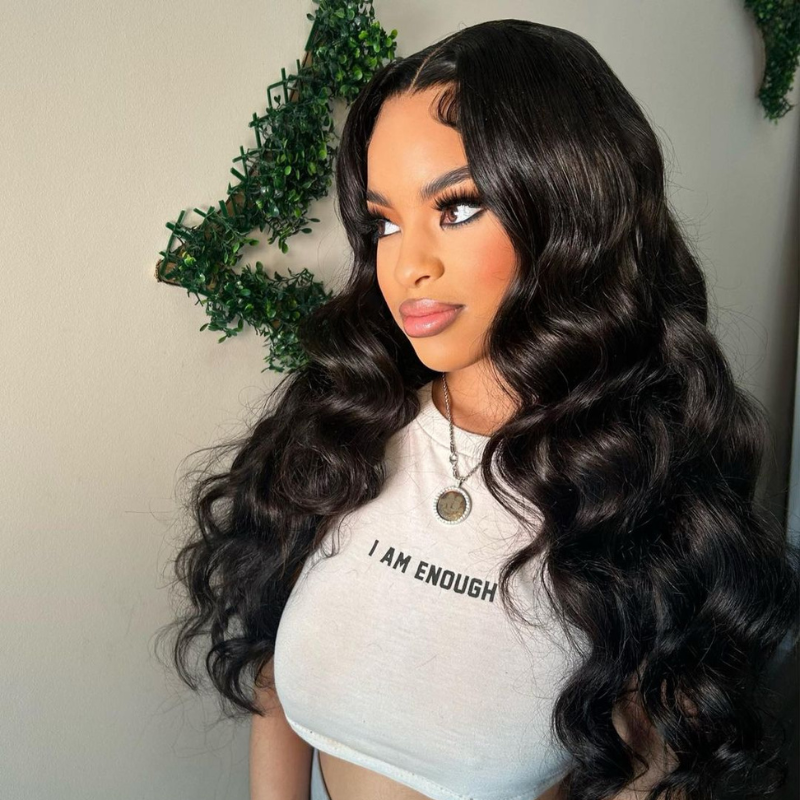 ALIGLOSSY 13 * 4 13 * 6 HD Lace Frontal Wand Curls Wig 13 by 4 13 by 6 Loose Deep Wave Virgin Human Hair Wigs