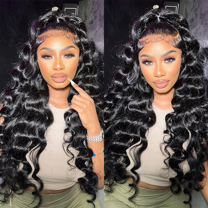 Loose Curl Lace Front Wigs Wand Curls Loose Wave Wig - Wiggins Hair