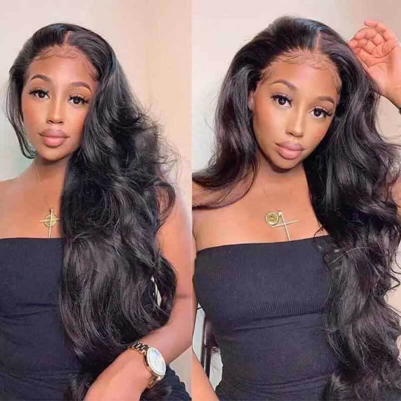 ALIGLOSSY Body Wave 13x4 Undetectable HD Lace Front Glueless Wigs