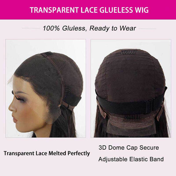 ALIGLOSSY 180% Density Burgundy 13x4 Glueless Body Wave Lace Front Wig