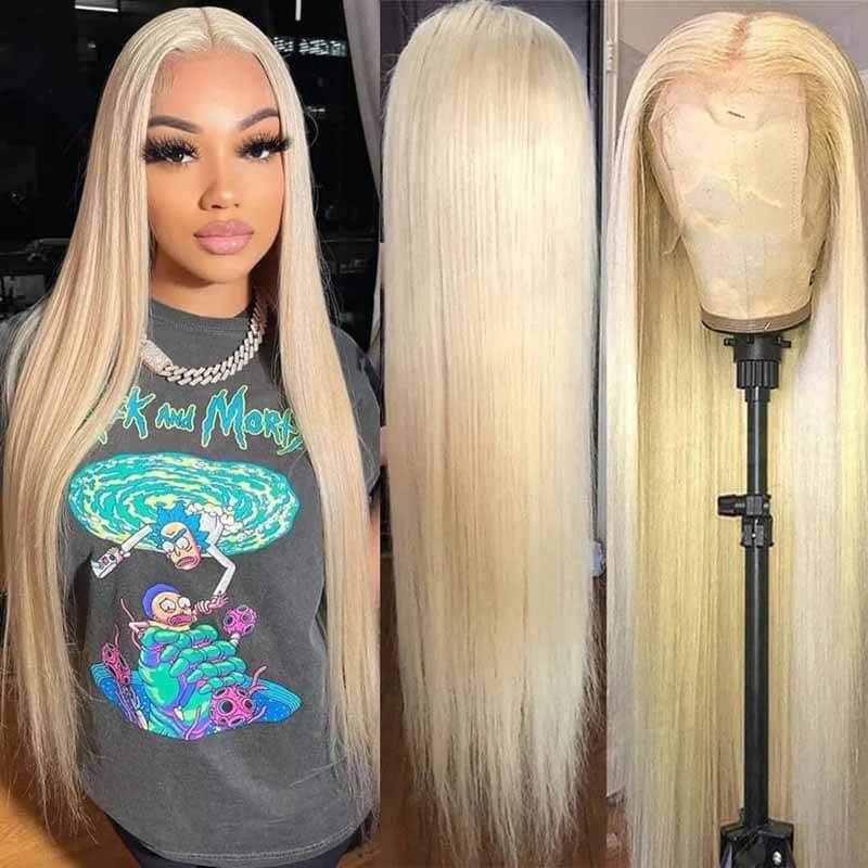 ALIGLOSSY 180 Density 613 Blonde Straight 13x4 13x6 Lace Front Wig