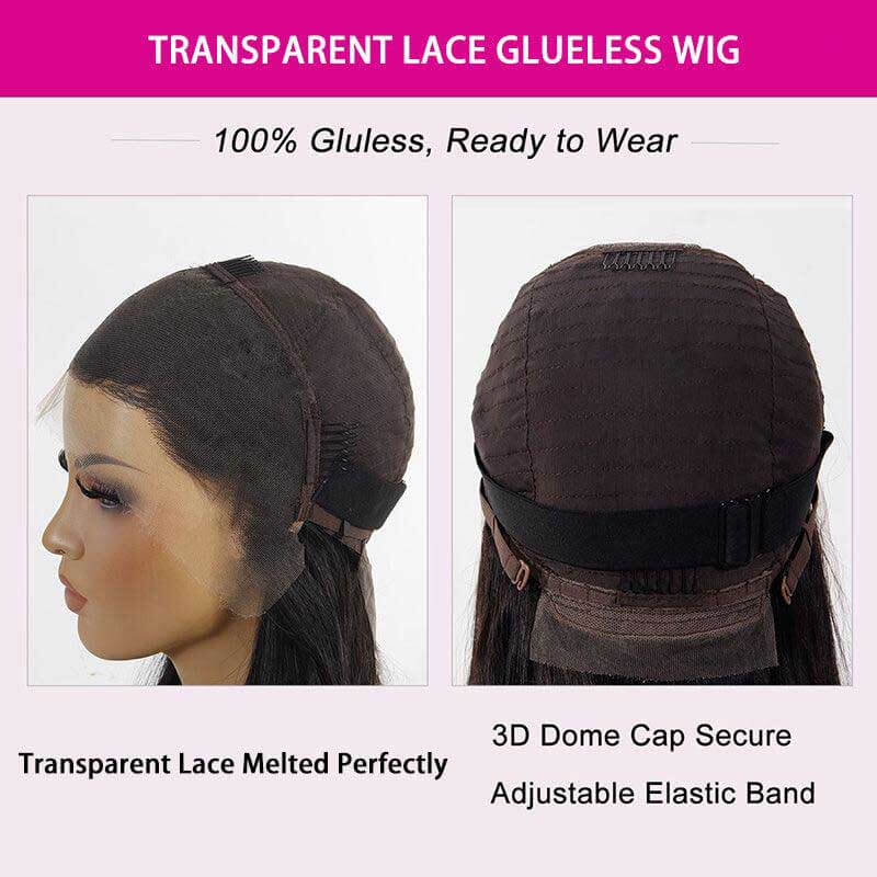 ALIGLOSSY 13x4 Transparent Glueless Water Wave Lace Front Hair Wigs