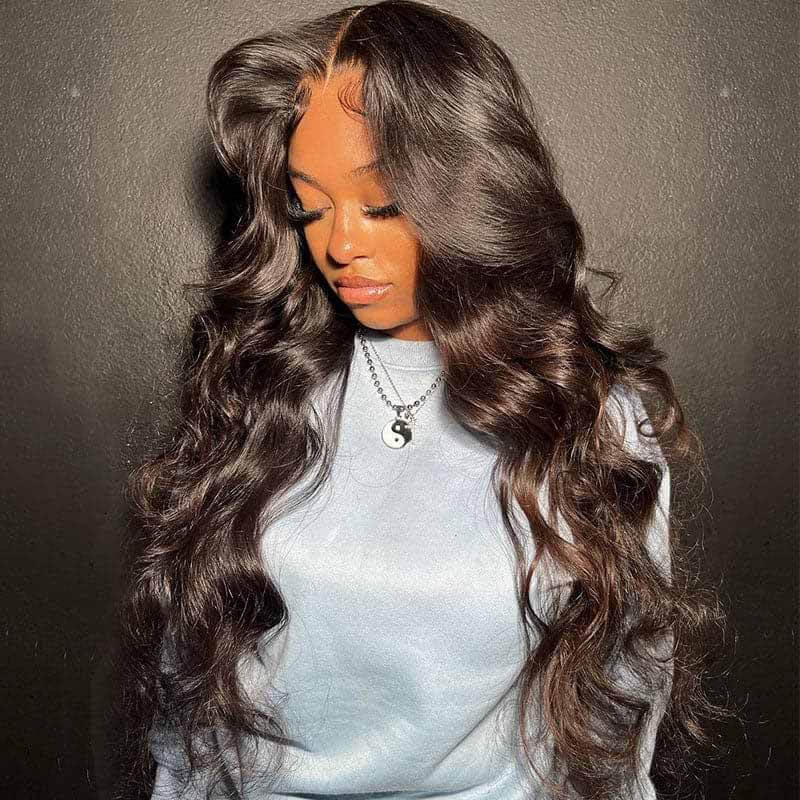 ALIGLOSSY 13X4 HD Transparent Body Wave Lace Frontal Wig 16-32 inch
